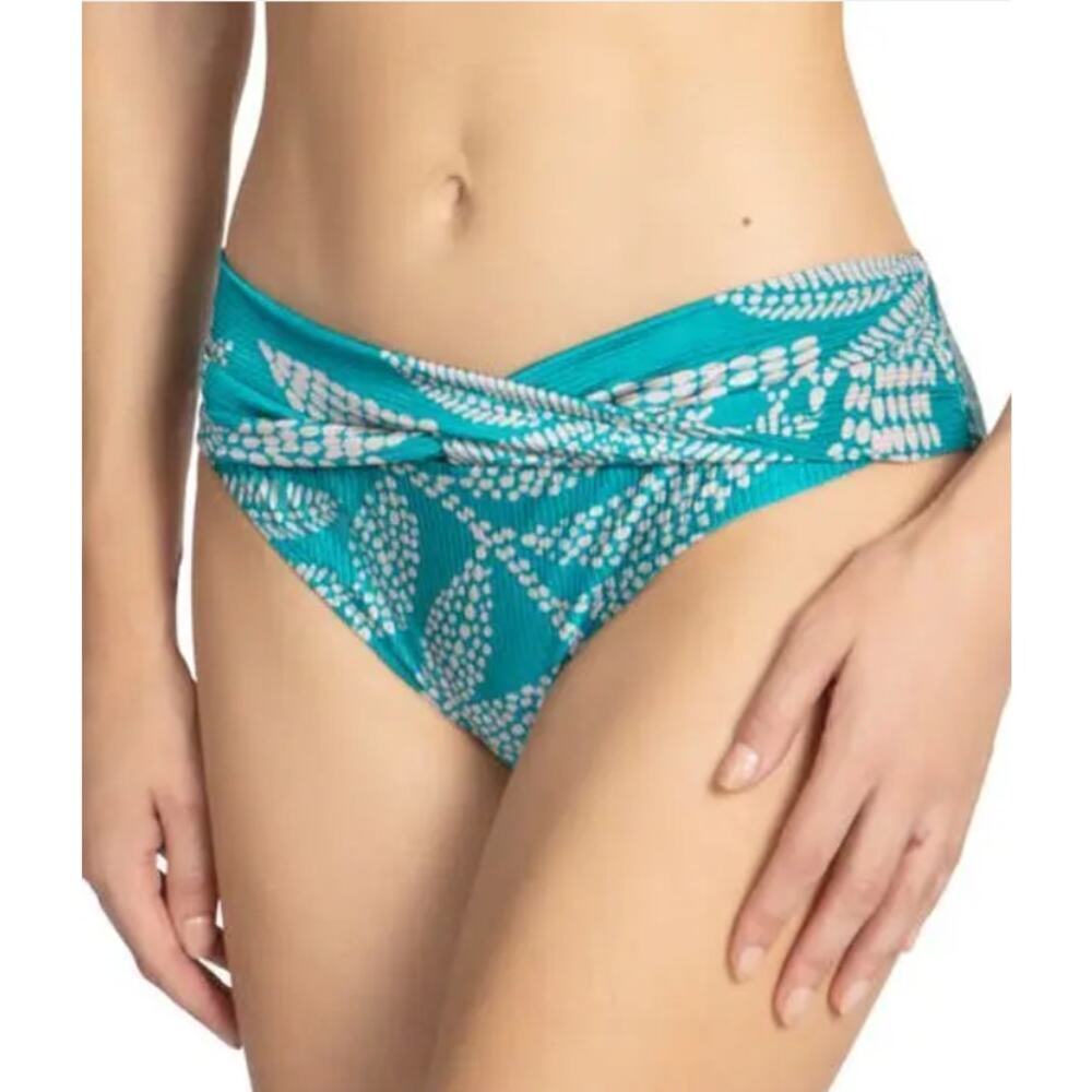 Robin Piccone Romy Twist Bikini Bottoms Ocean Size Medium NEW
